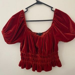 Forever 21 Red Velvet Crop Top